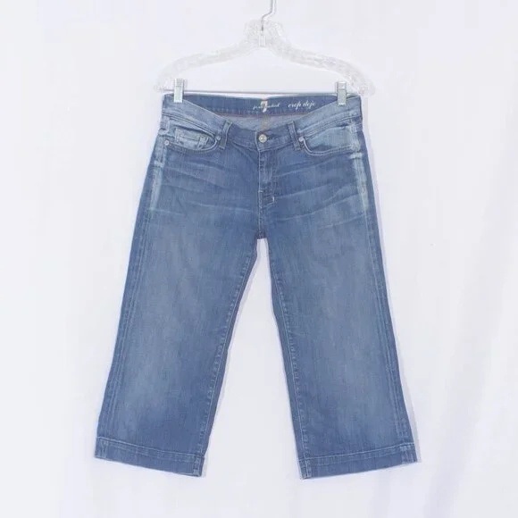 7 FOR ALL MANKIND Crop Dojo Jeans Size 31 - Picture 5 of 12